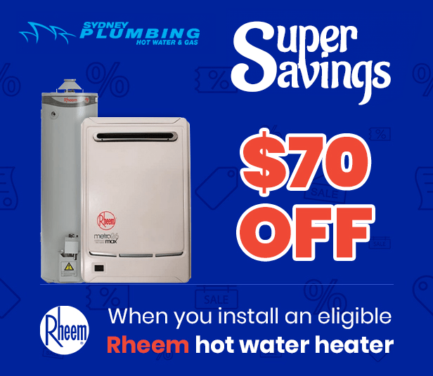 Super savings Rheem hot water offer