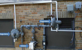 Natural gas installation